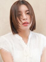 エステージ 喜連店(S-TAGE) 顔回りレイヤー×ミニボブ×ストレート×センターパート