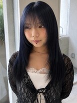 タイドヘア 茨木店(TIDE HAIR)&nbsp;レイヤーカット/ネイビーカラー/エンドカラー
