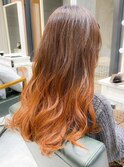 オレンジグラデーションカラーイメチェン☆10代20代30代40代