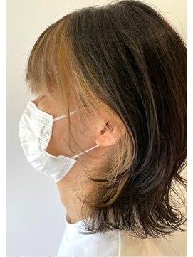 ビオトープ(Bio Top) フェイスフレーミング×ハイトーンカラー×ボブウルフ