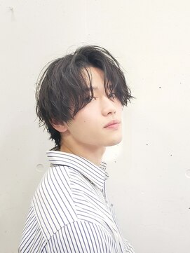 フィフス 原宿(fifth) 束感センターパートウルフサイドパートスパイラルパーマ