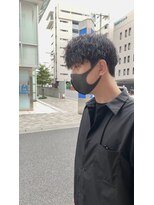 オーガニック アトリエ 大宮(organic+atelier)&nbsp;ツーブロック黒髪波巻きツイストスパイラルパーマ韓国マッシュ