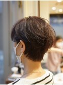 ショートカット/ショートヘア/丸みショート/耳かけ/梅田/顔周り