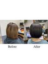 カミケン 清明店(kamiken.)&nbsp;暗めアッシュグレー透明感コンパクトボブ【カミケン清明店】