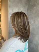 ウィート(wheat)&nbsp;かき上げ分け目無しハイライト