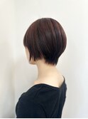 大人ショート 白髪ぼかしカラー