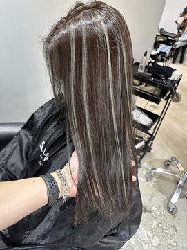 エトラ 渋谷店(etora) 小顔 ネビージュ グレージュハイライトカラー◎