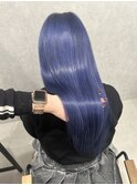 ネイビーブルー/ダブルカラー/エクステ