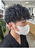 甲府昭和町波巻きスパイラルパーマツイストパーマメンズマッシュ