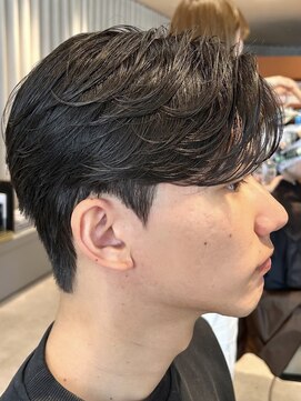 ノラギンザユー(NORA GINZA/U) センターパートダウンパーマ韓国ヘアフェザーショート