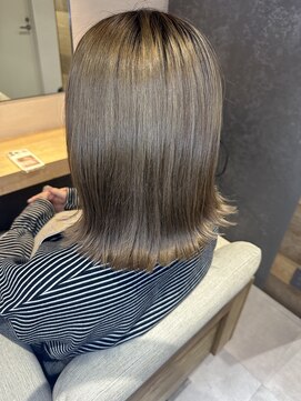 ブルーム ヘア デザイン ドゥーエ(bloom hair design due) オリーブグレージュ 「塚口×髪質改善トリートメント」