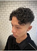 スパイラルパーマ×スキンフェード