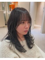 ラ ルーナ アレックス 阪急六甲店(la luna alex)&nbsp;ダークアッシュ/韓国巻き/ミディアムレイヤー/大人女性/