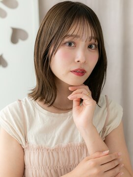 カバーヘアアンドスパ ブリス 浦和(COVER HAIR&SPA bliss) オリーブベージュブリーチなし外ハネくびれミディ20代30代X浦和