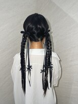 プルクラギンザ(PulchraGINZA) 編みこみ/ロープ編み/三つ編み/ツインテール/リボン/ヘアセット