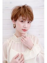 オーシャン(Ocean)&nbsp;[OCEAN Hair&Life藤原純] ふんわりショート×ハイトーンカラー☆