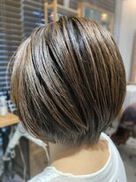 グラッシー センター北店(GLASSI)&nbsp;【GLASSI】大人丸みショート★ミルクティーベージュ★髪質改善