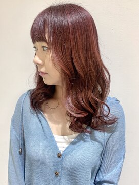 フォーク FOLK 【FOLK】ナチュラルに仕上がる極細ハイライトにピンクをオン♪