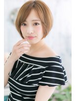 アシンメトリーかきあげバング艶カラー小顔ショートウルフb1