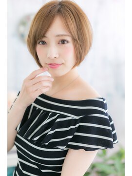 ミック 日暮里店(miq) アシンメトリーかきあげバング艶カラー小顔ショートウルフb1