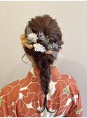 毛先で可愛い編み下ろしスタイル