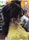 ローポニーテ・ハーフアップ