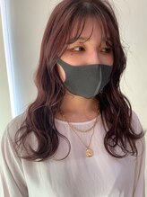 アース コアフュールボーテ 国分寺店(EARTH coiffure beaute) シースルーバング/ピンクベージュ/デジタルパーマ