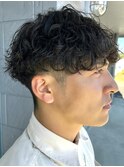 無造作パーマ波巻きパーマ波巻きスパイラルパーマツーブロック