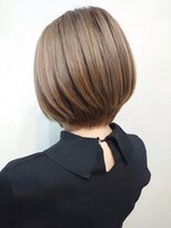 アロマ ヘアー ルーム 新宿3号店(AROMA hair room)&nbsp;ハイライトベージュ丸み前上がりモード小顔ボブ/新宿/新宿三丁目