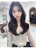 レイヤーカット/顔まわりカット/韓国ヘア/くびれヘア