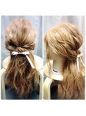 【ＣＨＩＣＣＡ】結ぶだけ♪時短ハーフアップ