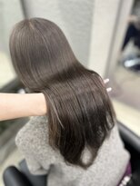 ペレ 栄店(PELE) デザインカラー/レイヤーカット/ウェットヘア/オリーブベージュ