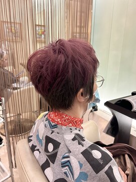 ユニットコンプレックス 名取店(UNIT complex) 個性派アンブレラカラー40代50代白髪ぼかしショートスタイル