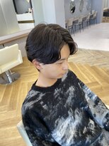 アレス バイ シカ 神戸三宮元町店(ALLES by Cica)&nbsp;スーツ短髪ツーブロック束感黒髪シークレットパーマ流行