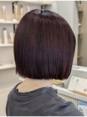 ボブ ミルクティーベージュ 艶髪 髪質改善カラー ショート