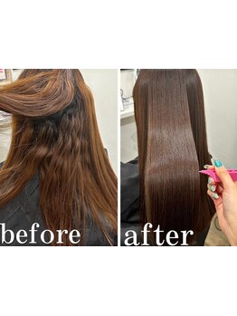 【梅田/徒歩5分】髪質改善特化型【酸性ストレート/トキオインカラミ】特許&ノーベル賞受賞成分配合☆