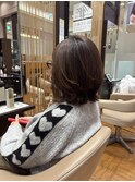 【40~50代髪型】ナチュラルレイヤーボブ