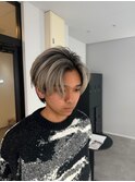 20代30代メンズアップバング清潔感爽やかホワイトカラー