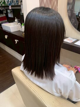 ヘアショップエヌアンドエー 久喜 栗橋店(hairshop N&A) ナチュラル艶が魅力◎ストレートセミロング/髪質改善/Aujua