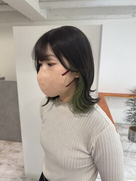 アテバイルイス 喜連瓜破(ATE by luis) ◎ツヤ髪ボブ×インナーカラー