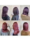 パープル系カラー　ピンク系カラー　デザインカラー　くすみ系