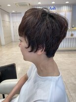アッシュ 仙川店(Ash)&nbsp;大人美人ベリーショートNOパーマアッシュブラウン外はねくせ毛
