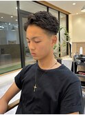 オールバックパーマ/スパイラルパーマ/メンズショートパーマ