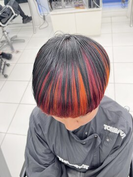 トニーアンドガイ 青山店(TONI & GUY) アッシュブラック×レッド×オレンジ