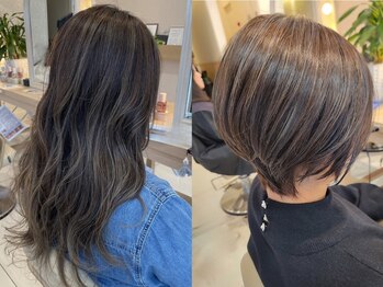 ミーサ(MYSA)の写真/《白髪ぼかしで白髪を活かしながらお洒落を楽しむ*》明るい白髪染めやハイライトなどで気分が上がるcolorを