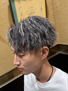 ヒロギンザバーバーショップ 大宮店(HIRO GINZA BARBER SHOP) ホワイトメッシュツイストパーマ/大宮/メンズカット/ツイスパ