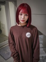 キオクエコ(KIOX eko)&nbsp;ワインレッド/リタッチ/レイヤーカット/ハイトーン/髪質改善