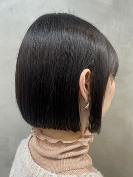 エリマ 調布(elima) レディースショートボブミニボブ黒髪ブルーブラックカラー30代