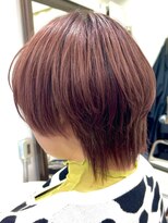 ルネラトーキョー(RUNERA TOKYO)&nbsp;ウルフカットブラウンベージュダブルカラーショートヘアブリーチ