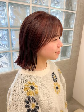 イマ 名駅店(ima) 切りっぱなしボブ/ボルドーカラー